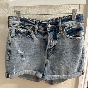 Old navy button front denim shorts size 6